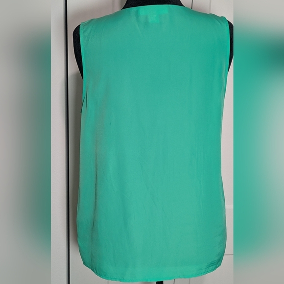 MICHAEL KORS Women's Green BLOUSE Sleeveless WORK Casual Women Shirt Large - Picture 6 of 9